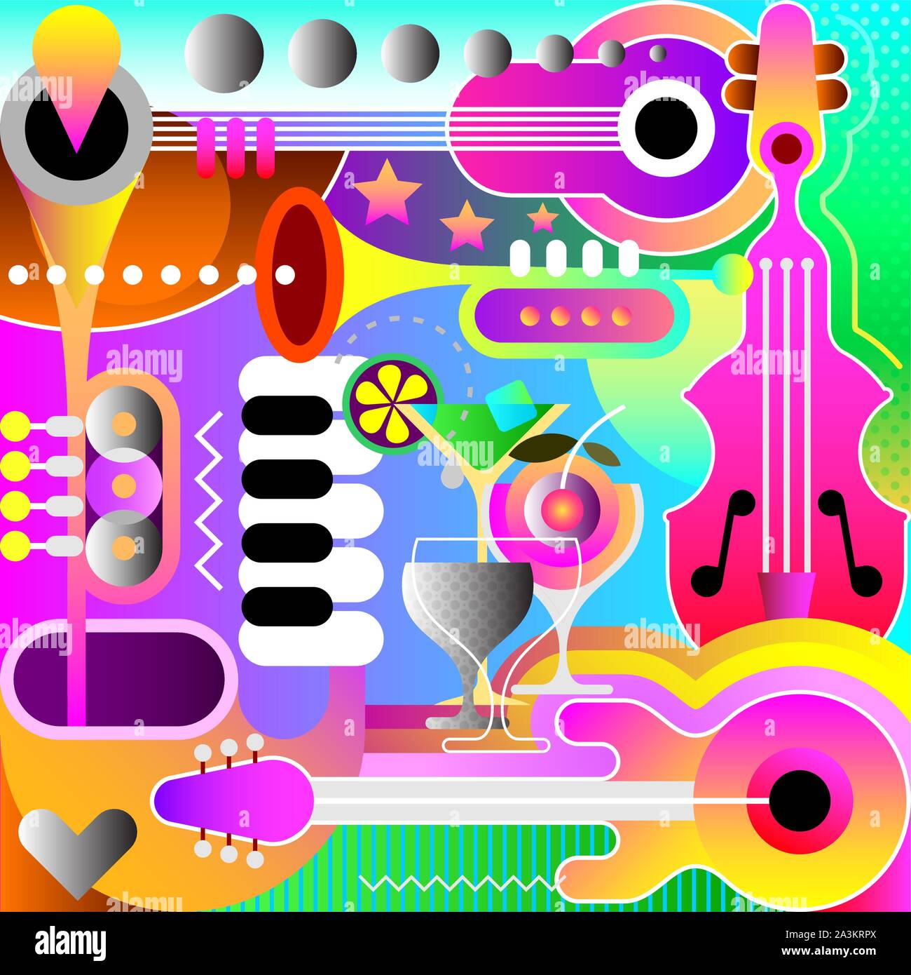 Sottofondo musicale design, illistration vettore. Illustrazione Vettoriale