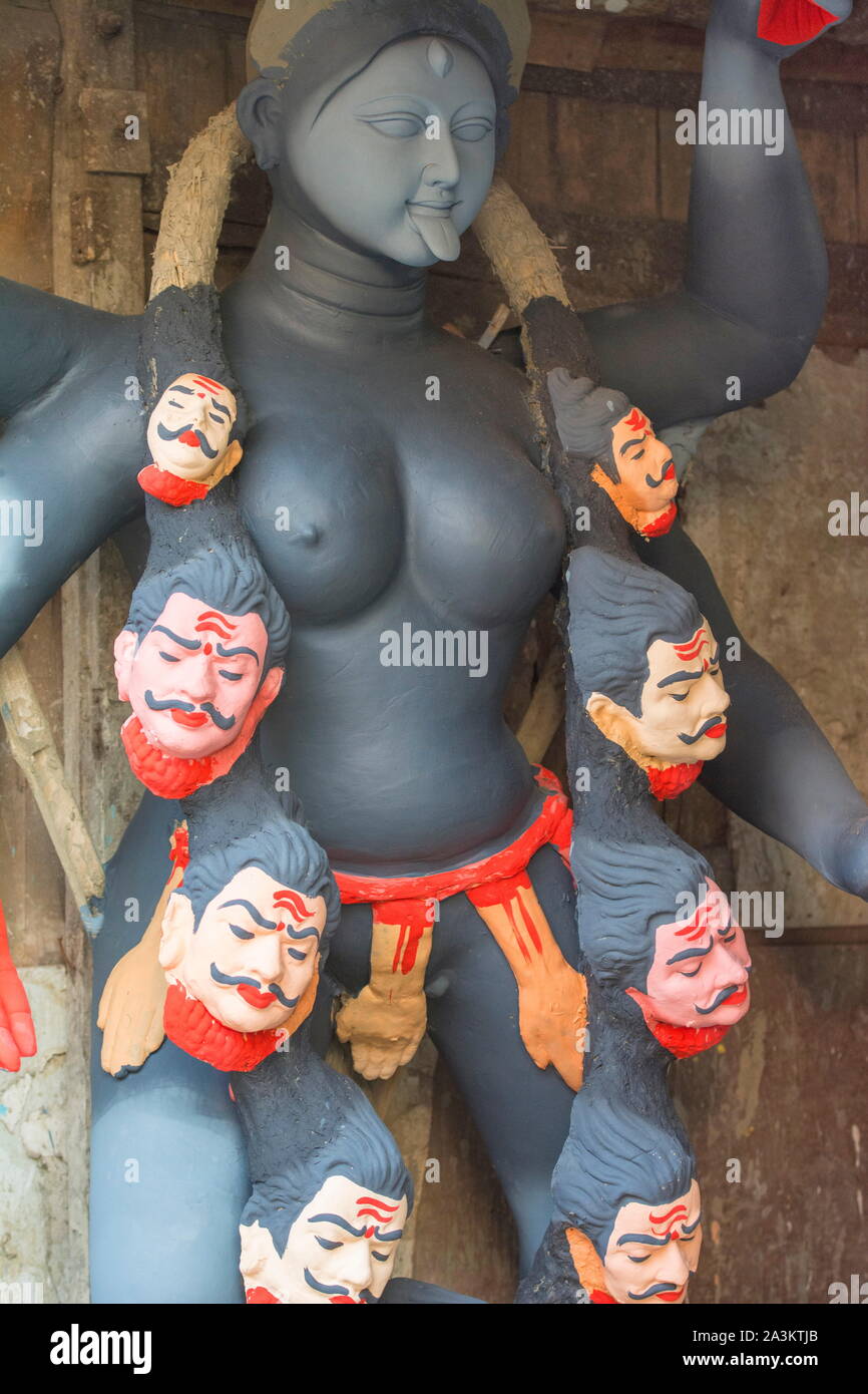 Kumartuli idoli, Calcutta, India Foto Stock