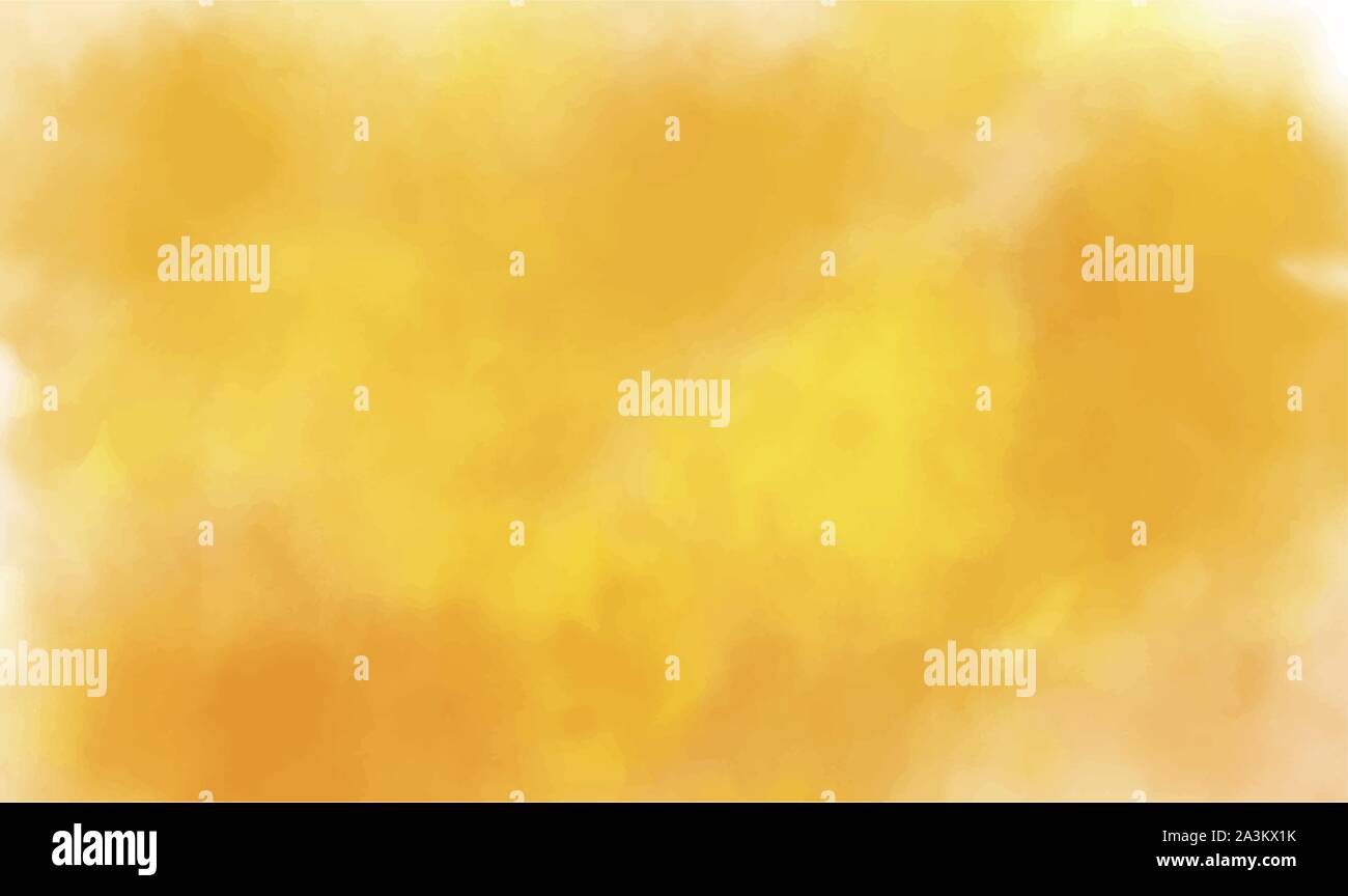 Abstract la pittura ad acquerello con giallo, arancione e marrone Colori. Autunno cadono illustrazione dello sfondo con spazio di copia Illustrazione Vettoriale