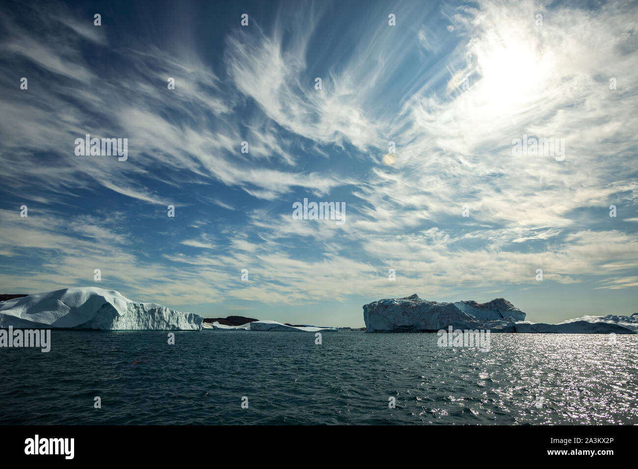 Iceberg in Discoteca Bay (Groenlandia) - foto dal mare Foto Stock