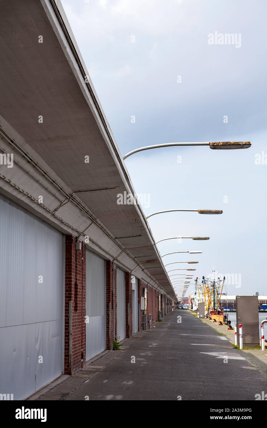 Porto di pesca, Cuxhaven, Bassa Sassonia, Germania, Europa Foto Stock
