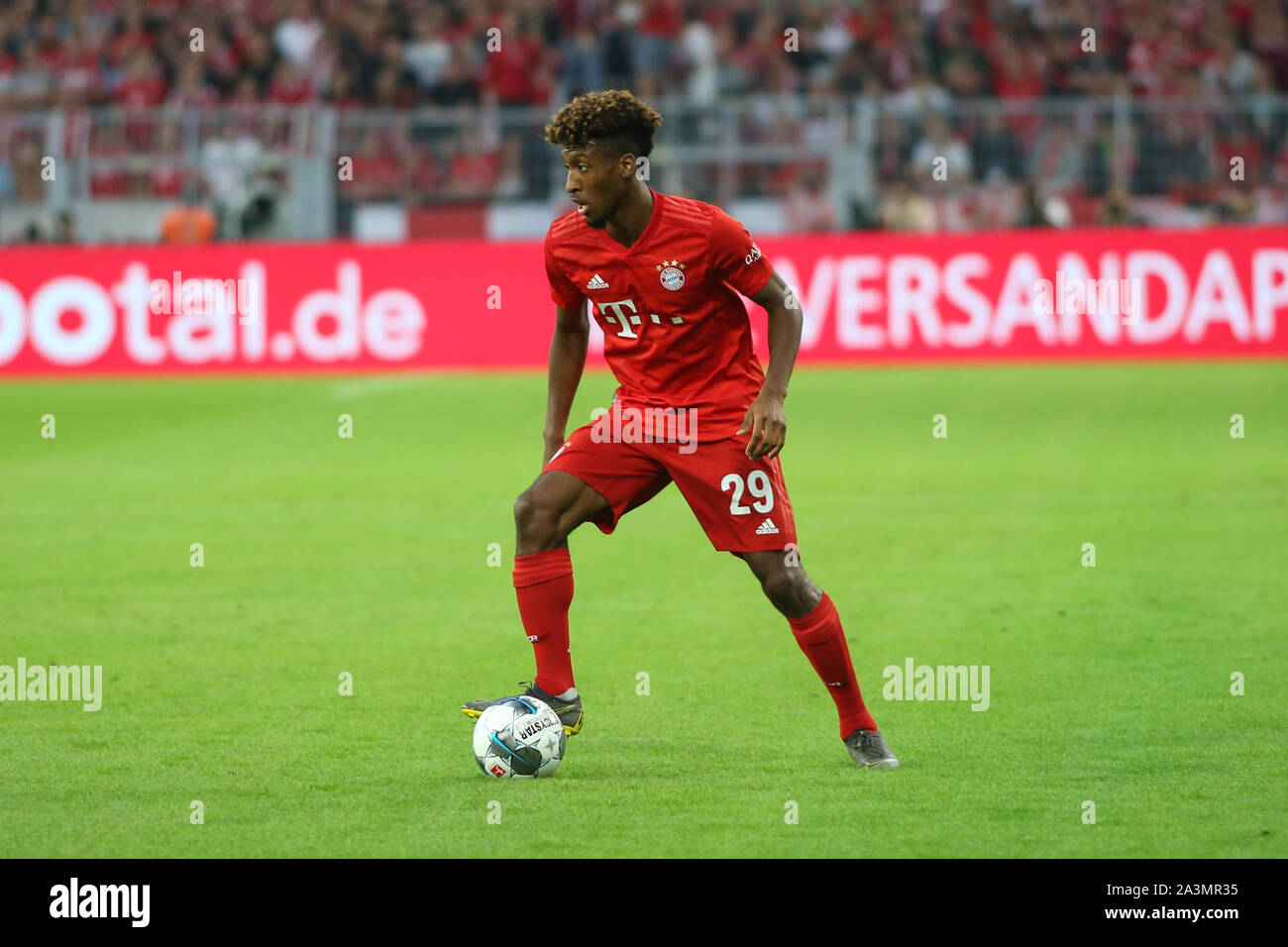 DORTMUND, Germania - Agosto 03, 2019: Kingsley Coman (Bayern Munchen) nella foto durante la finale di 2019/20 supercoppa tedesca. Foto Stock