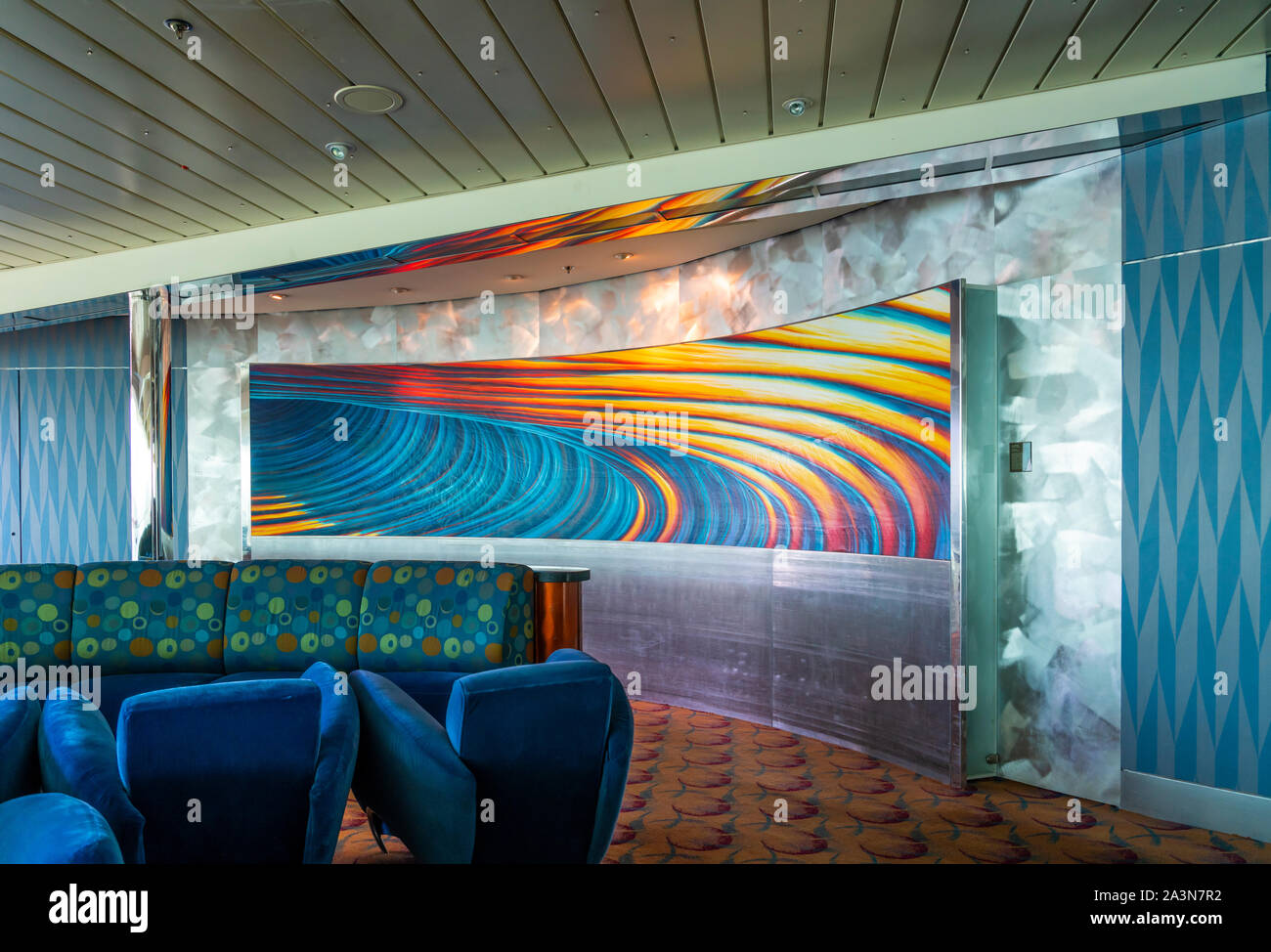 Decorazioni per arredamento a bordo della Royal Caribbean Cruise Ship serenata dei mari. Foto Stock