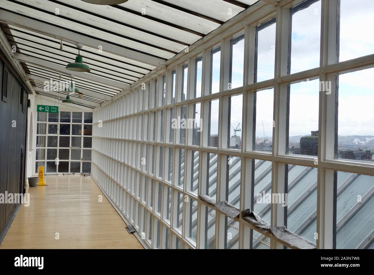 Hen Run, Glasgow School of Art Interior (2014). Charles Rennie Mackintosh Foto Stock