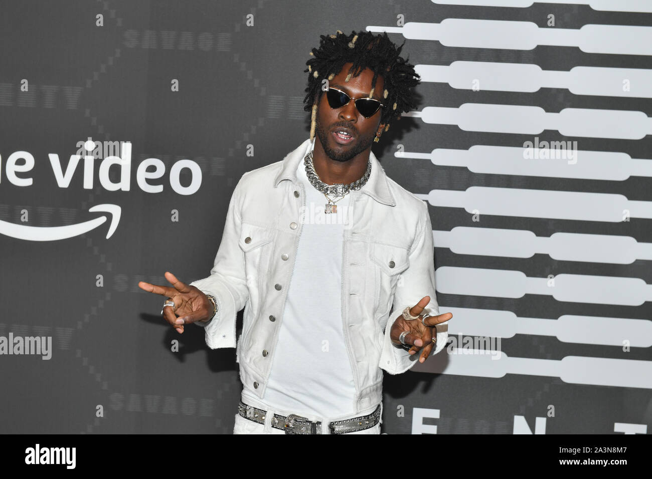 Saint Jhn assiste il Savage x Fenty gli arrivi durante la settimana della moda di New York presso Barclays Center il 10 settembre 2019 a New York City. Foto Stock