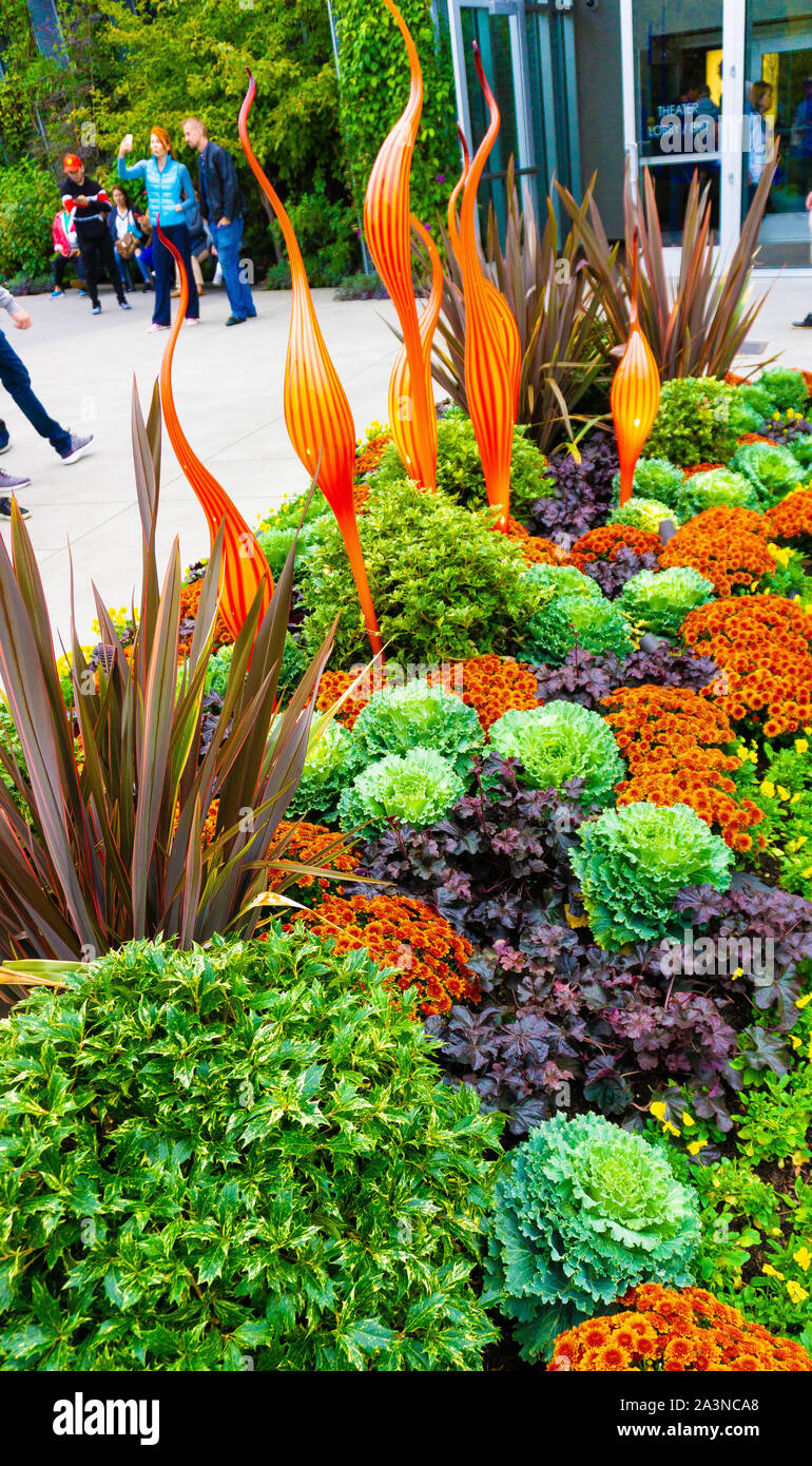 Chihuly Garden artwork, Seattle, Stati Uniti d'America Foto Stock