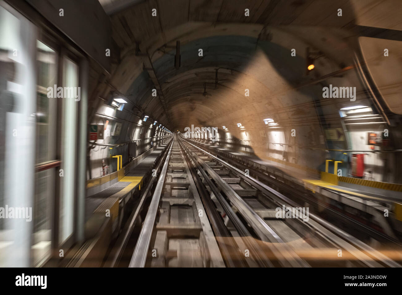 I tunnel della metropolitana di Torino, Italia Foto Stock