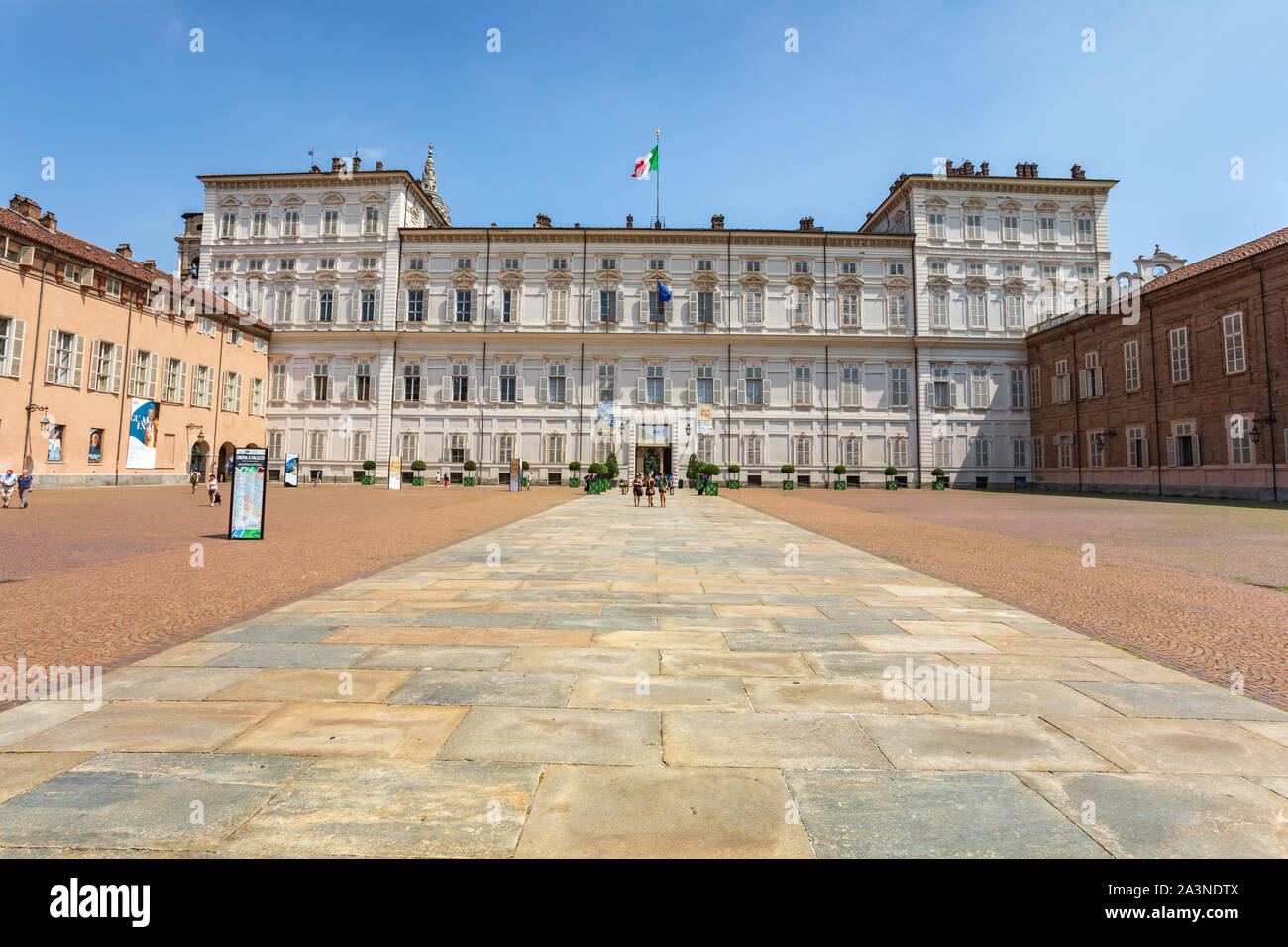 Il Palazzo Reale di Torino in piazza Castello, Torino, Italia Foto Stock