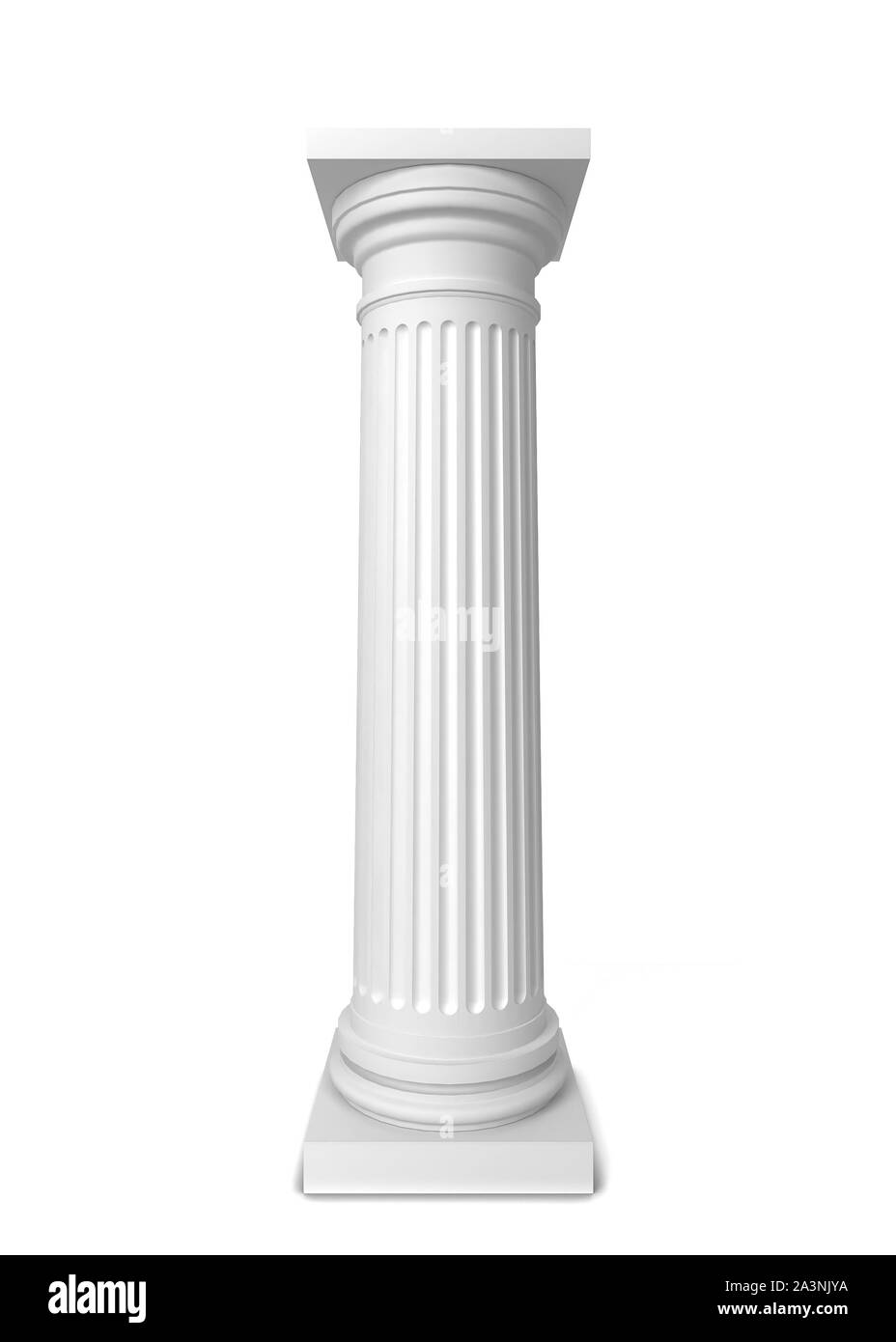 Colonna classica. 3d illustrazione isolati su sfondo bianco Foto Stock