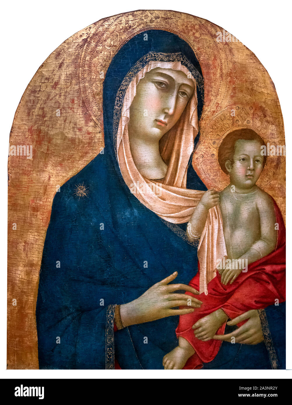 Madonna col bambino di Segna di Bonaventura (attivo 1298-1330), olio su pannello, c.1320 Foto Stock
