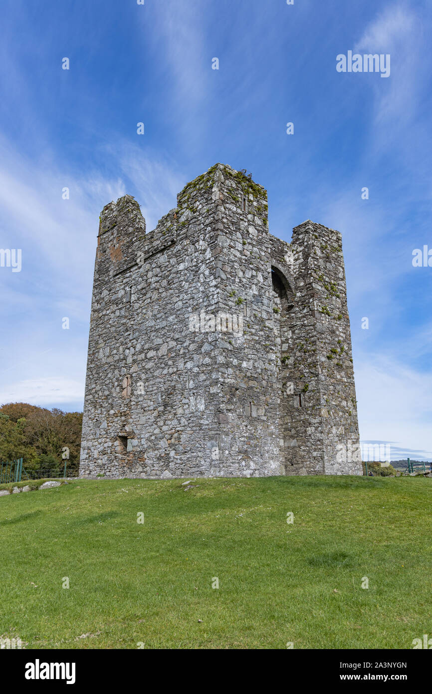 Audley's Tower, Castle Ward, Strangford contea di Down, Irlanda del Nord Foto Stock