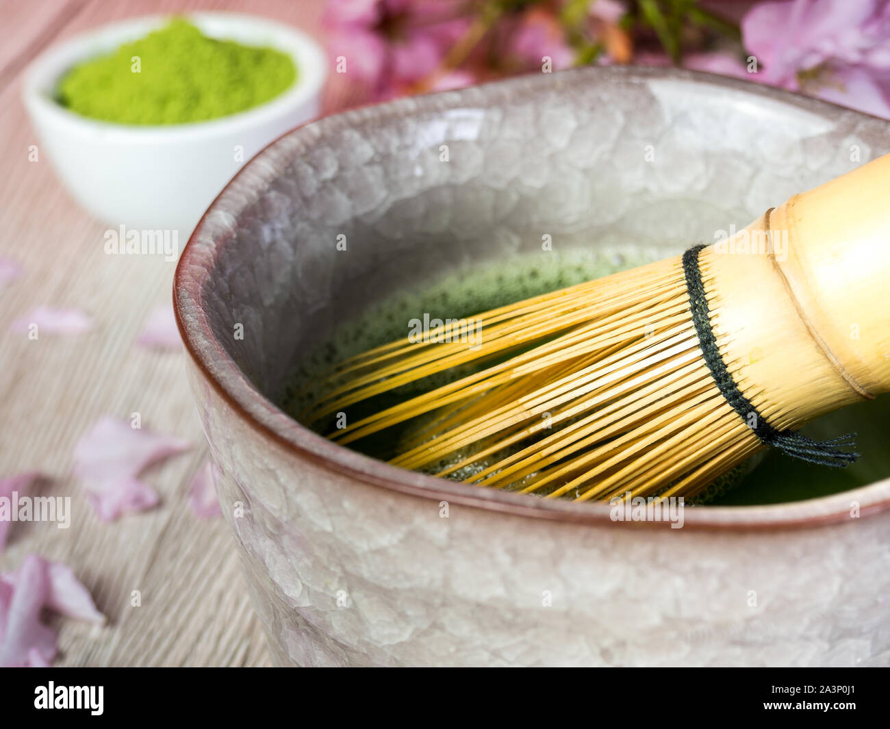 Matcha cerimonia del tè Foto Stock