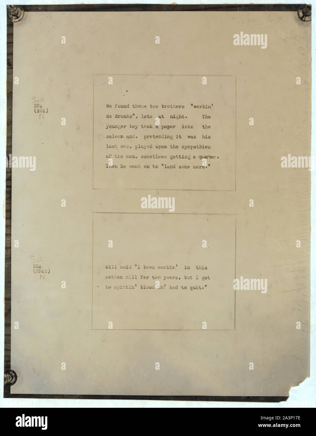 Far scorrere le etichette. Foto Stock