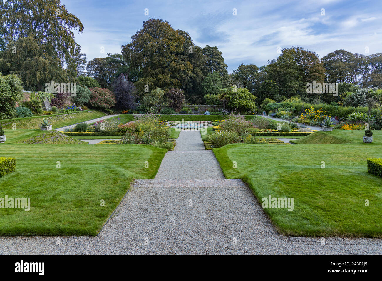 Il giardino murato a Castle Ward, County Down, Irlanda del Nord Foto Stock