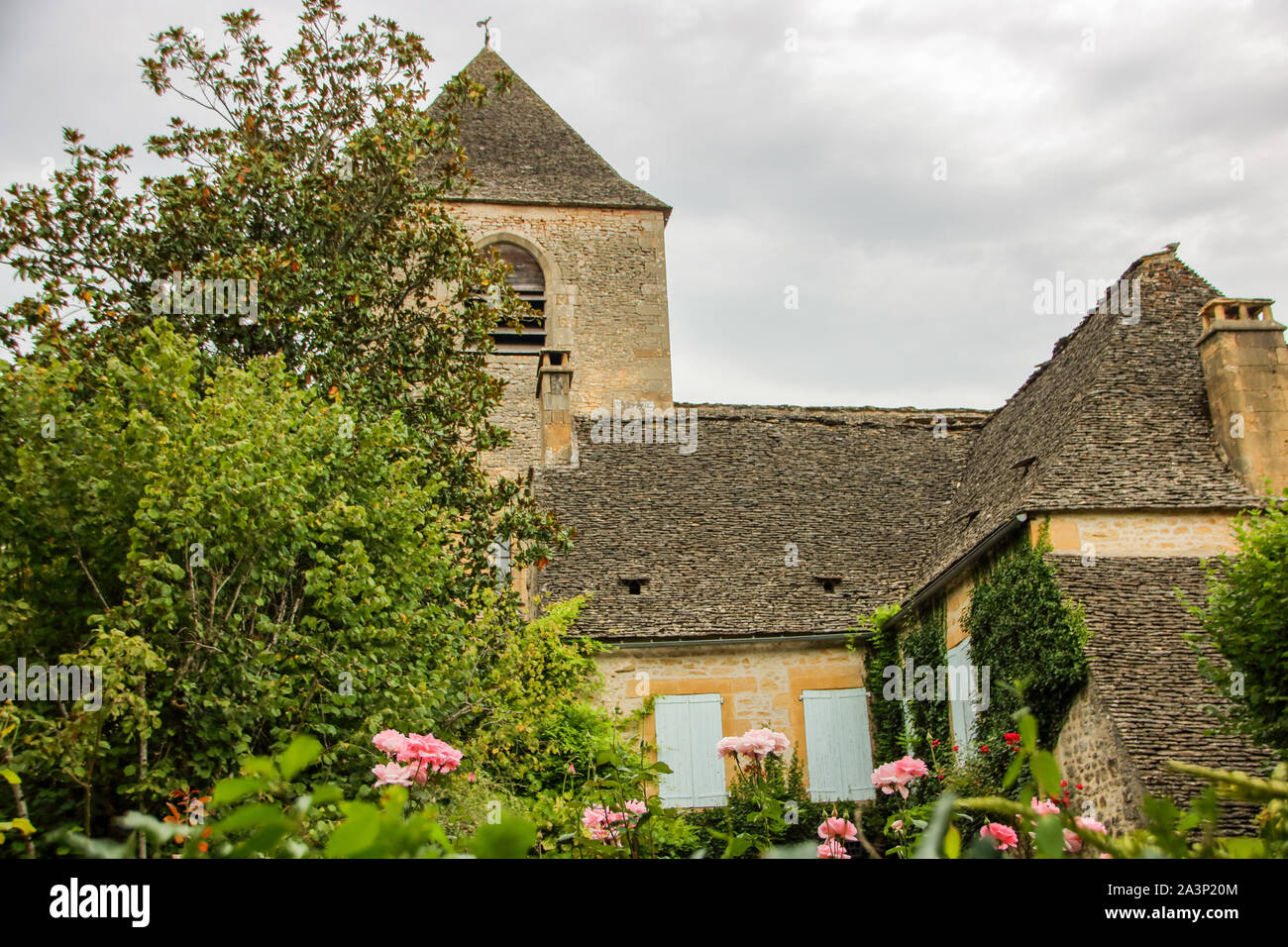 Le case medioevali nel villaggio di saint amand de coly , Perigord Noir in Aquitaine, Francia Foto Stock