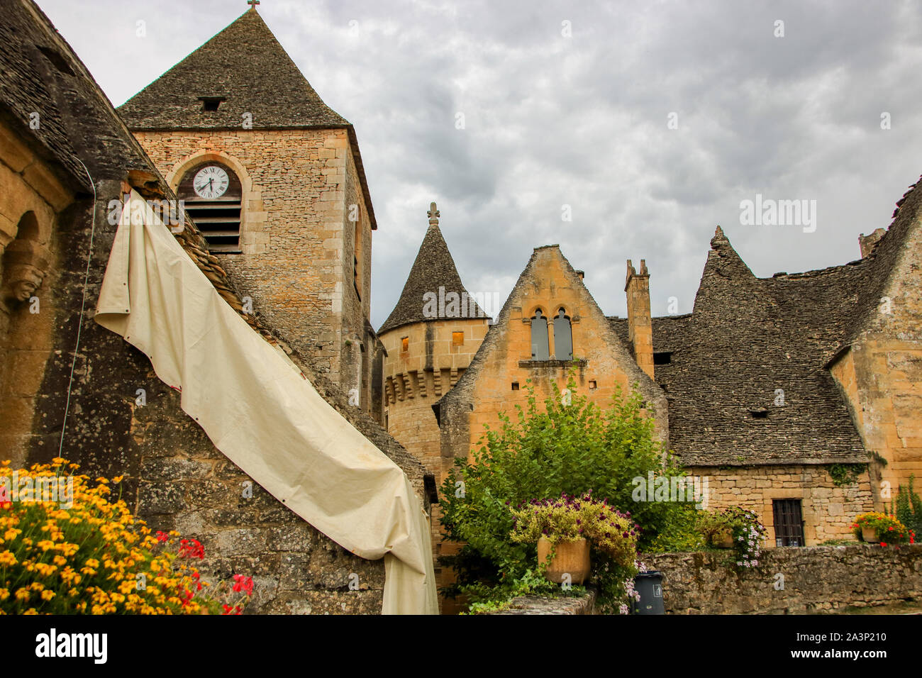 Le case medioevali nel villaggio di saint amand de coly , Perigord Noir in Aquitaine, Francia Foto Stock