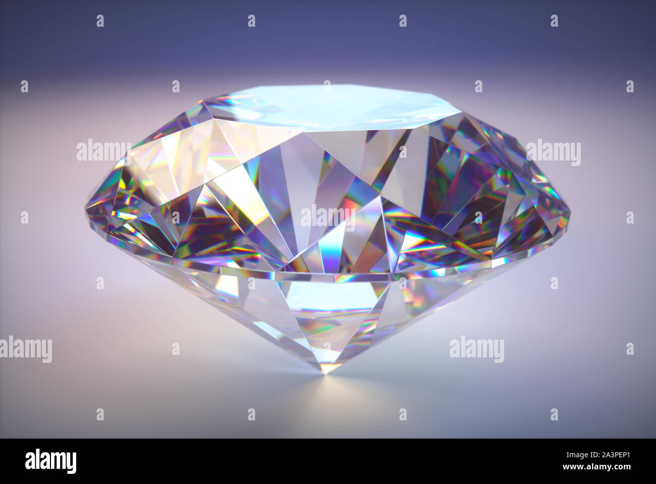 Diamante gigante gem con maschera di ritaglio. 3D illustrazione con percorso di clipping incluso. Foto Stock