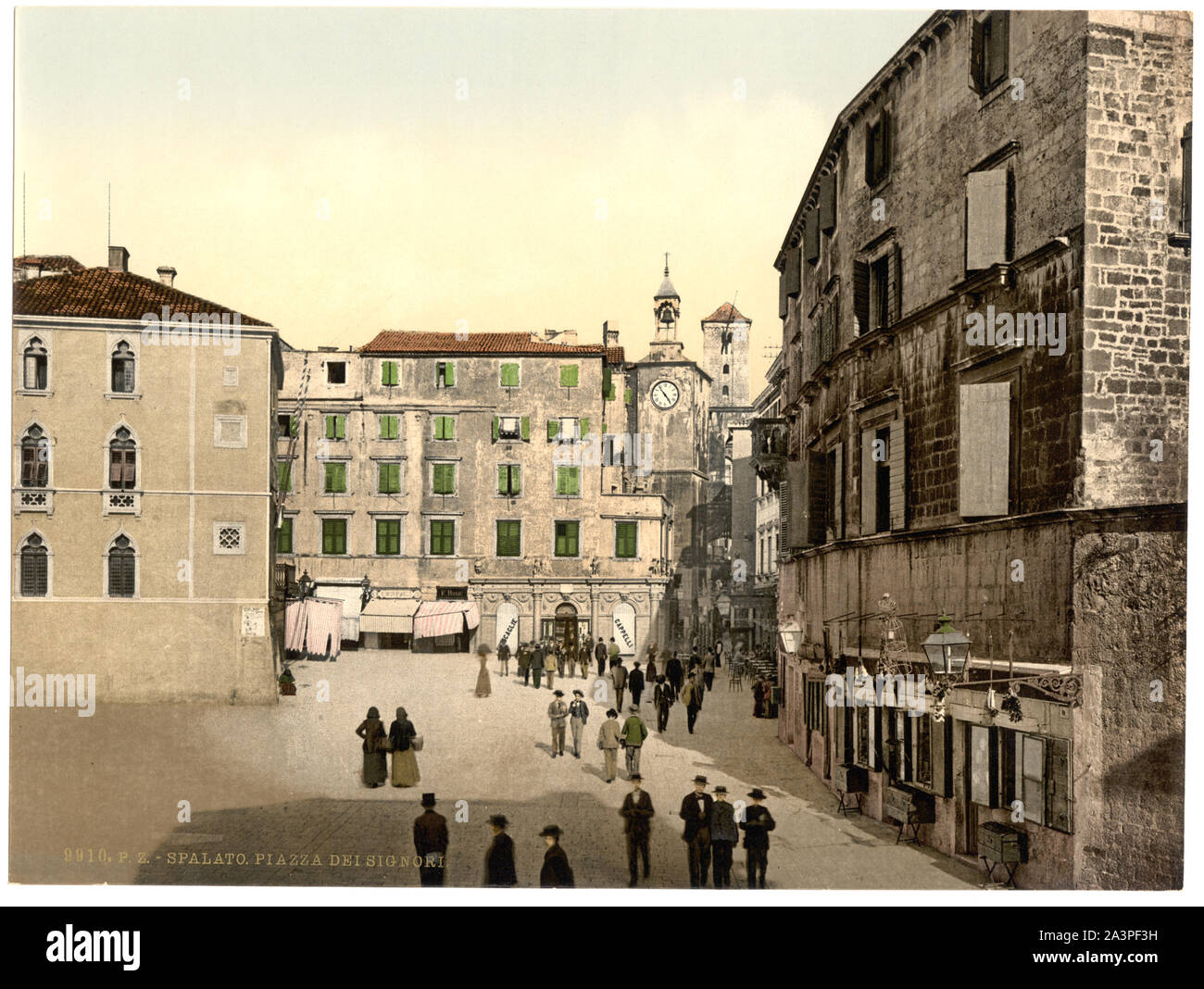 Spalato, Signori Square, Dalmazia, Austro-Hungary fa parte di: viste dell'Impero Austro-ungarico nella stampa Photochrom collection. Titolo da Detroit Publishing Co., catalogo J-sezione estera, Detroit, Michigan. : Detroit Publishing Company, 1905. Stampa n. 9910. Foto Stock