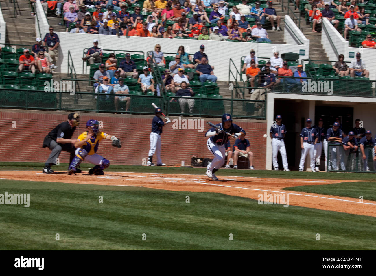 La molla di baseball gioco, Auburn University, Auburn, Alabama Foto Stock