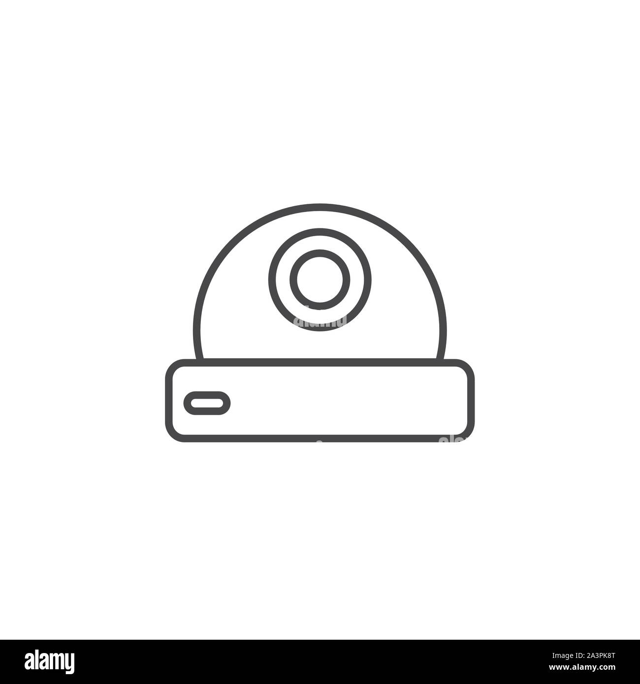 Dispositivo webcam icona tecnologia linea design illustrazione Illustrazione Vettoriale