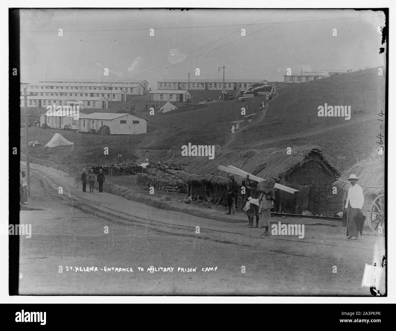 Sant'Elena, ingresso al carcere militare di Camp Foto Stock