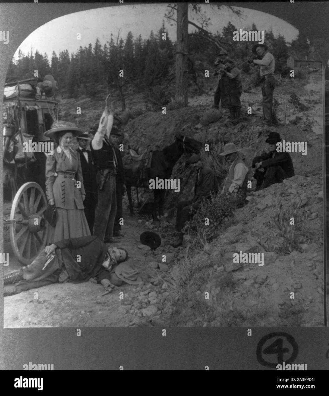 Stage Coach rapina]: Le tabelle ruotato Foto Stock