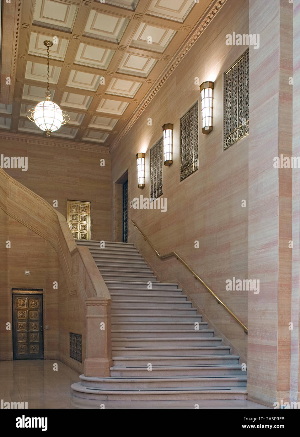 Scala, U.S. Il palazzo di giustizia e Post Office, Pittsburgh, Pennsylvania Foto Stock