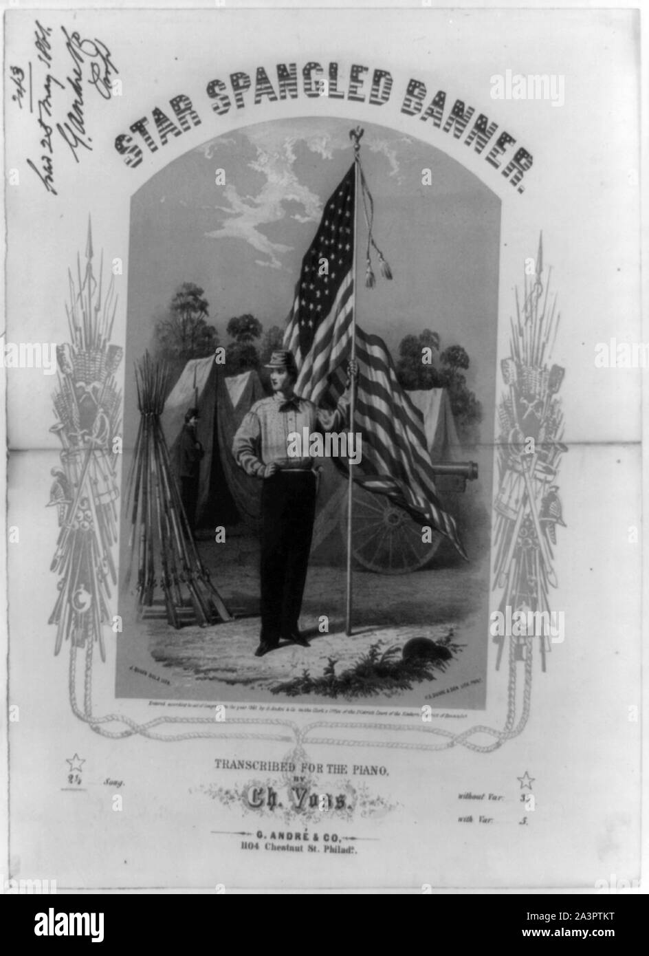 Star Lamas Banner, trascritto per pianoforte da Charles Voss Foto Stock