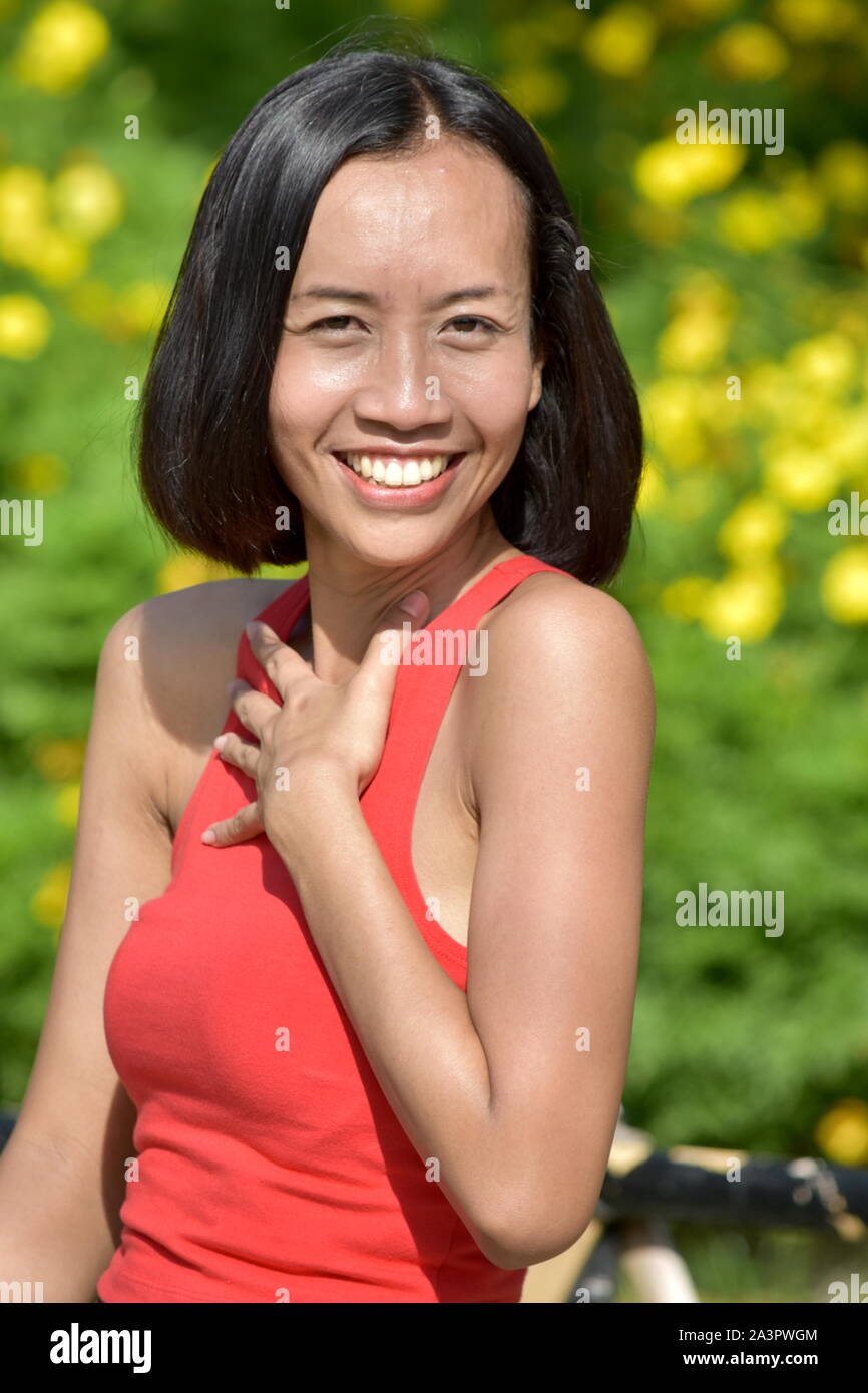 Femmina e apprezzamento Foto Stock