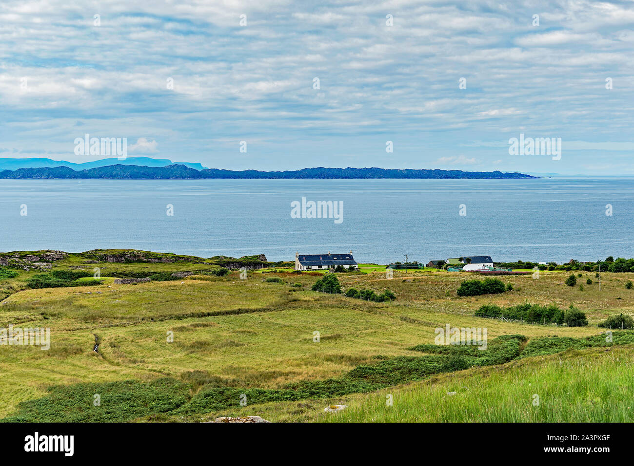 Tigh na mara - casa(s) sul mare - Suono interno, Lonbain, Scozia Foto Stock