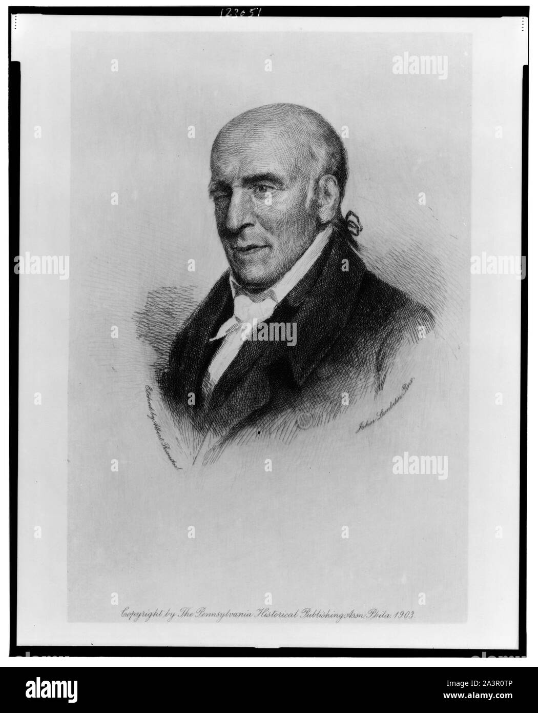 Stephen Girard, testa e spalle ritratto, rivolto verso sinistra] / attaccato da Albert Rosenthal John Lambdin, pinx Foto Stock