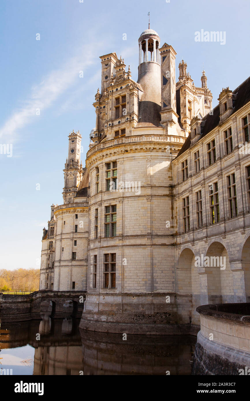 Chateau de Chambord, Valle della Loira, Francia Foto Stock