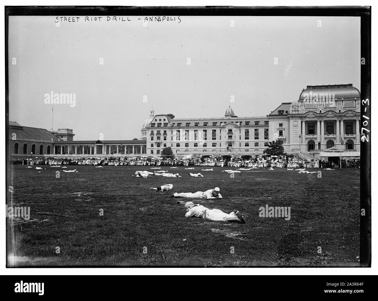 Street riot drill - Annapolis Foto Stock