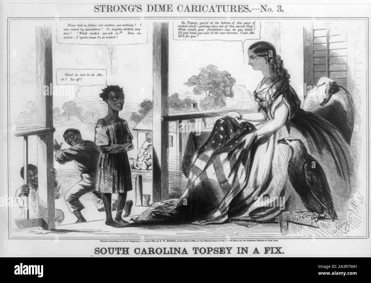 Forte di dime caricature. No. 3, Carolina del Sud Topsey in una correzione Foto Stock