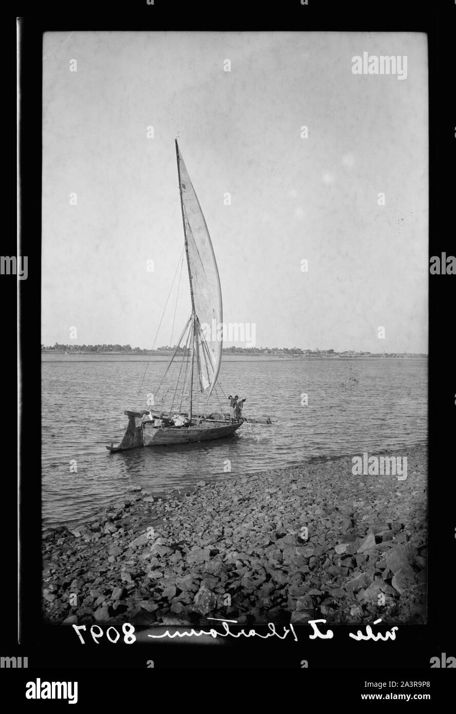 Il Sudan. Il governo di Khartoum. Scena sulle rive del Nilo Azzurro Foto Stock