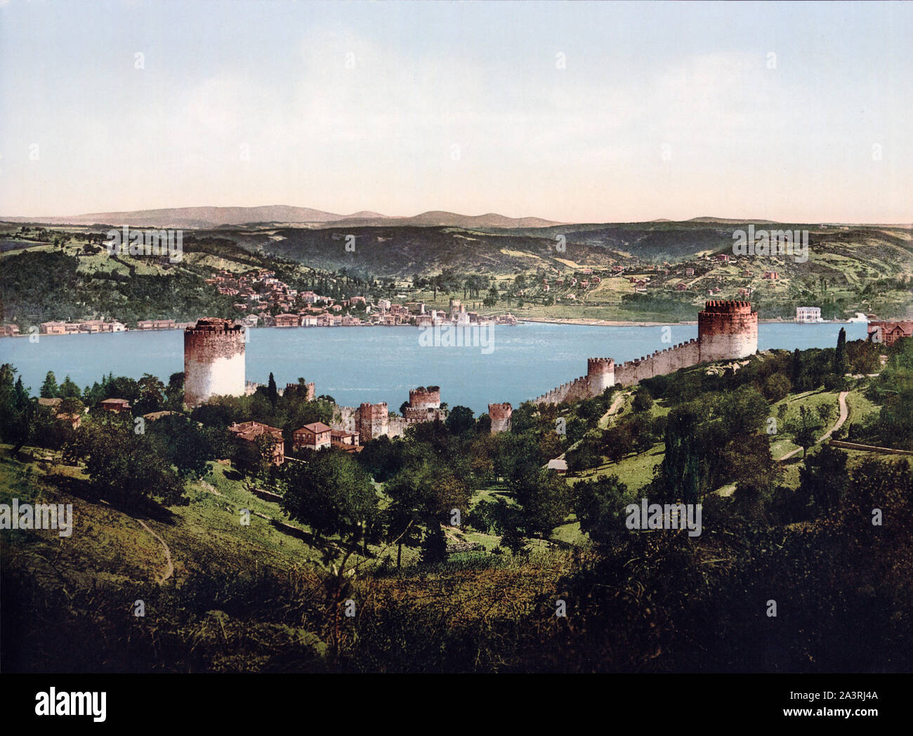 Rumeli sul Bosforo e Anadali-Hissar, Stambul, Turchia. Xix secolo Foto Stock