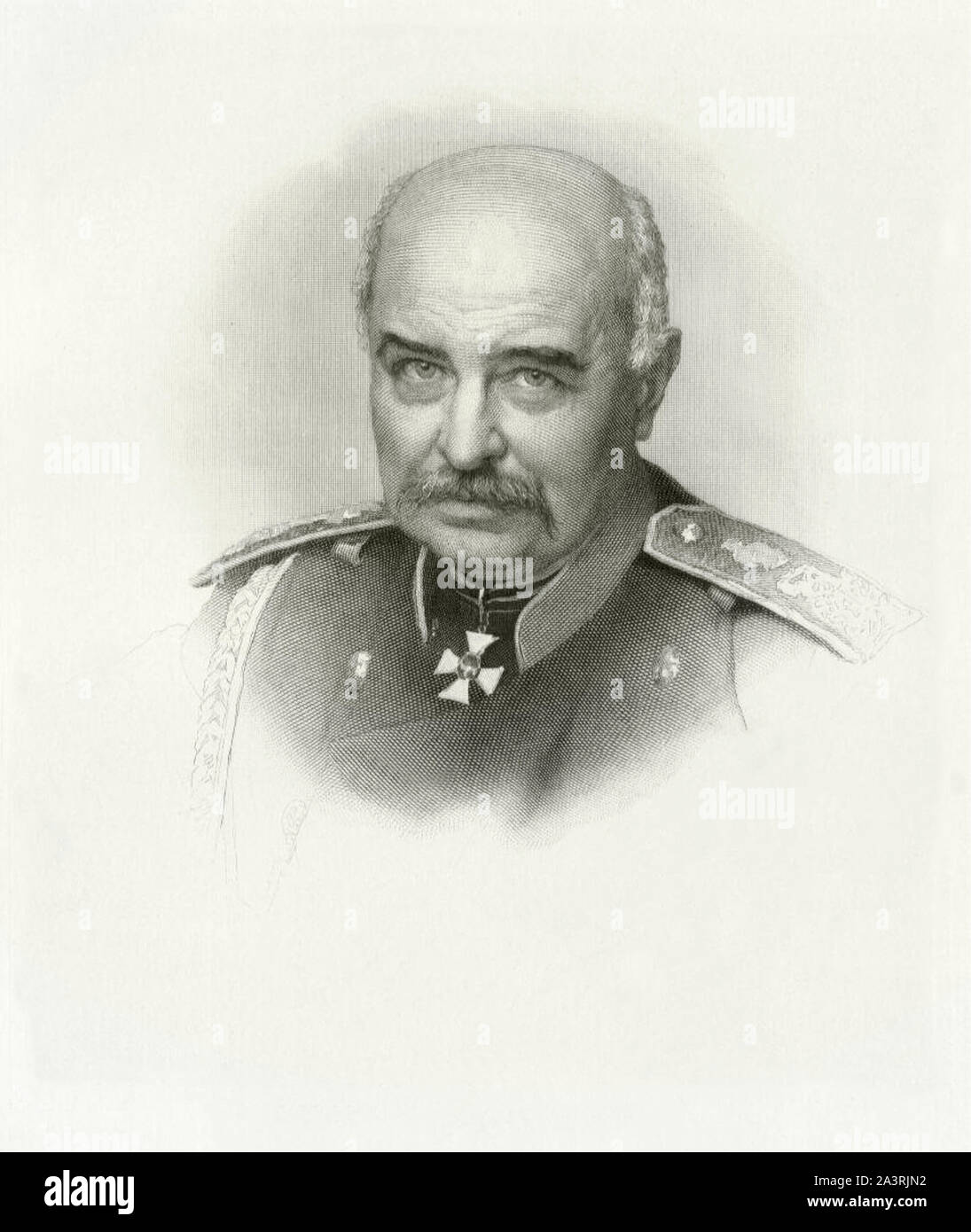 Mikhail Ivanovich Dragomirov (1830 - 1905) era un generale russo e scrittore militare. Foto Stock