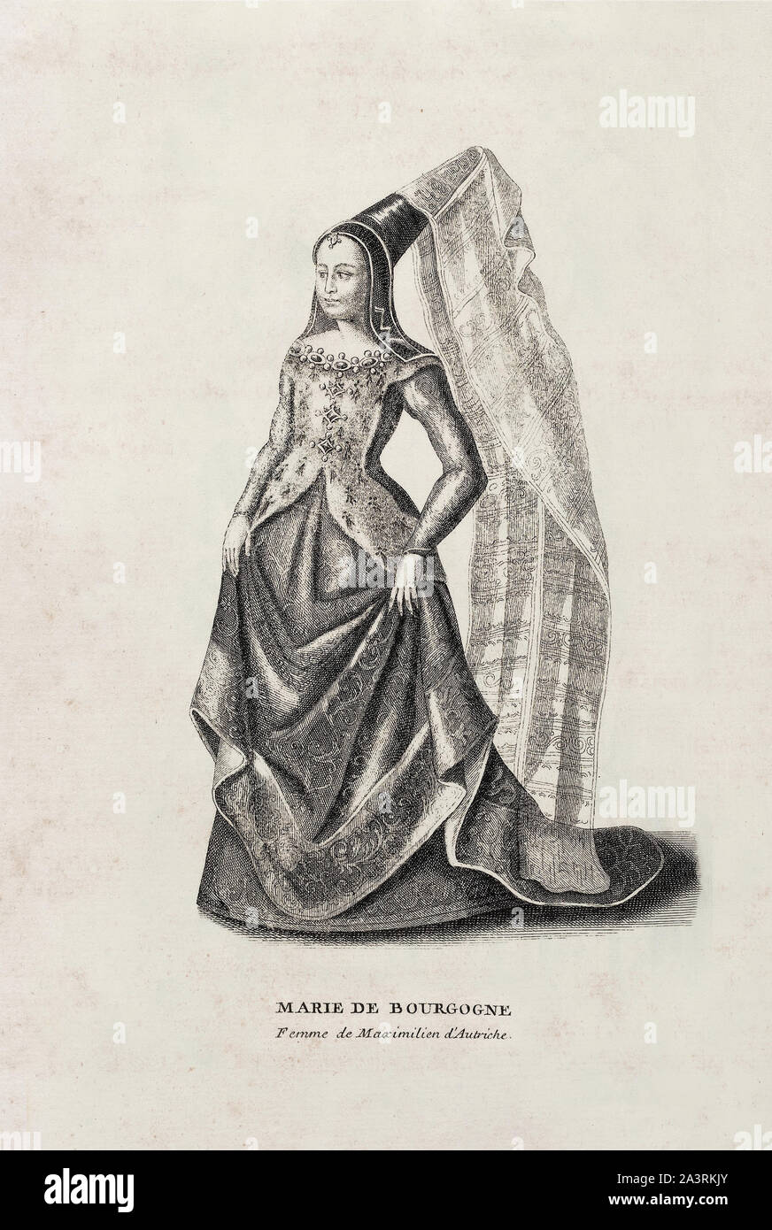 Maria (Marie; 1457 - 1482), duchessa di Borgogna, regnò su molti dei territori del Ducato di Borgogna, ora principalmente in Francia e la bassa countr Foto Stock