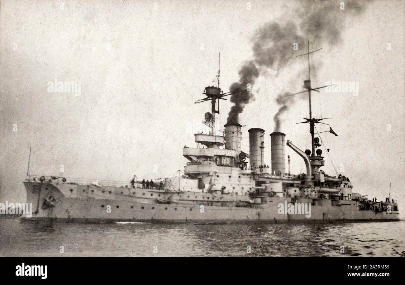 SMS Assia era il terzo di cinque pre-dreadnought corazzate della classe di Braunschweig. Ella era prevista in 1902 ed è stato commissionato in tedesco Foto Stock