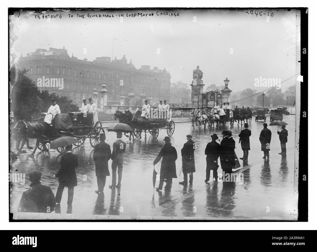 T.R. [Theodore Roosevelt] en route per Guild Hall di Lord Mayor carrello Foto Stock