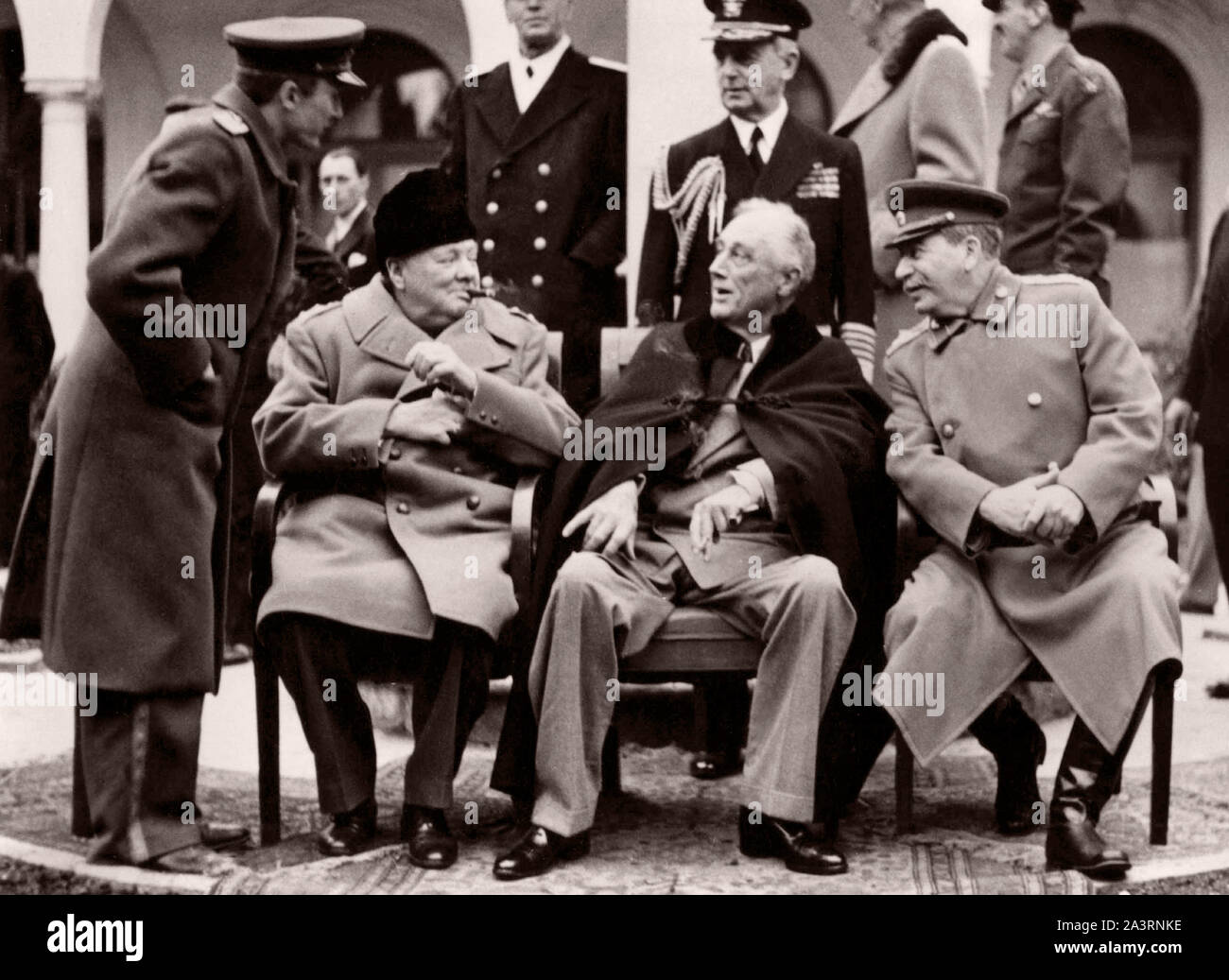 La Conferenza di Yalta, noto anche come la conferenza di Crimea e il cui nome in codice è la Conferenza Argonaut (1945) per discutere la riorganizzazione del dopoguerra di germe Foto Stock