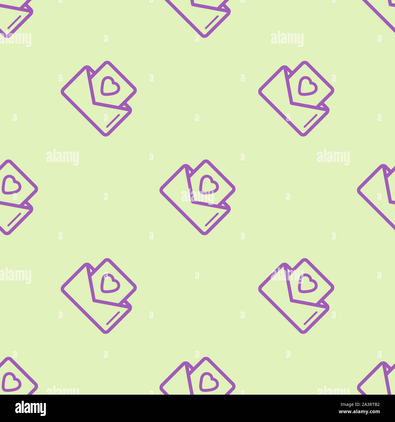 Sfondo di matrimonio seamless pattern in moderno stile piatto. Foto Stock