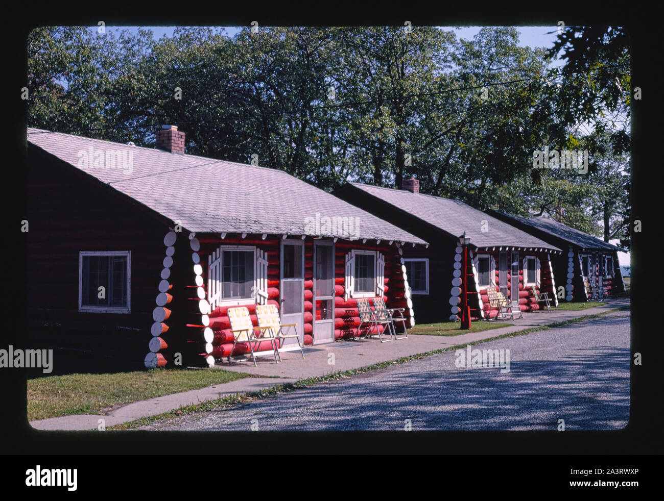 Tawas Inn cabine, Route 23, East Tawas, Michigan Foto Stock