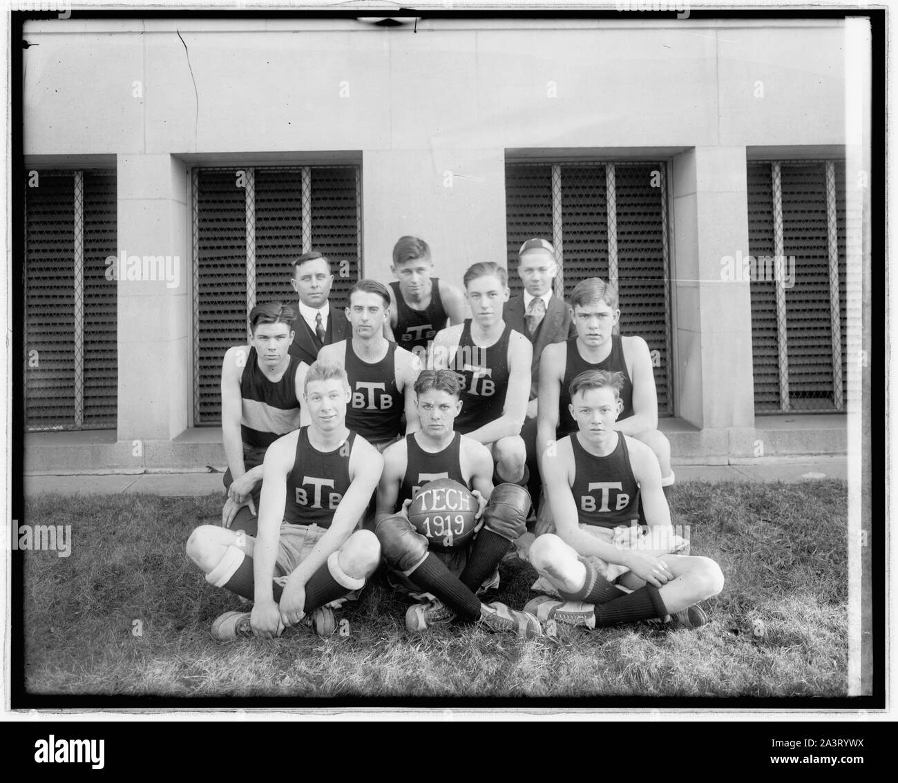 Tech High Basket Team, 1919 Foto Stock