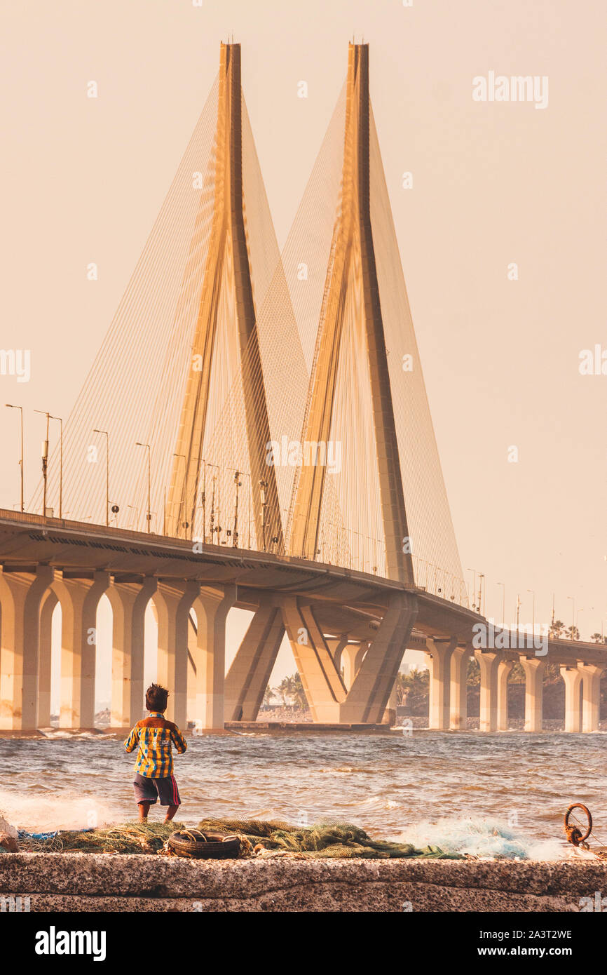 La vita dalla baia. Mumbai. Foto Stock