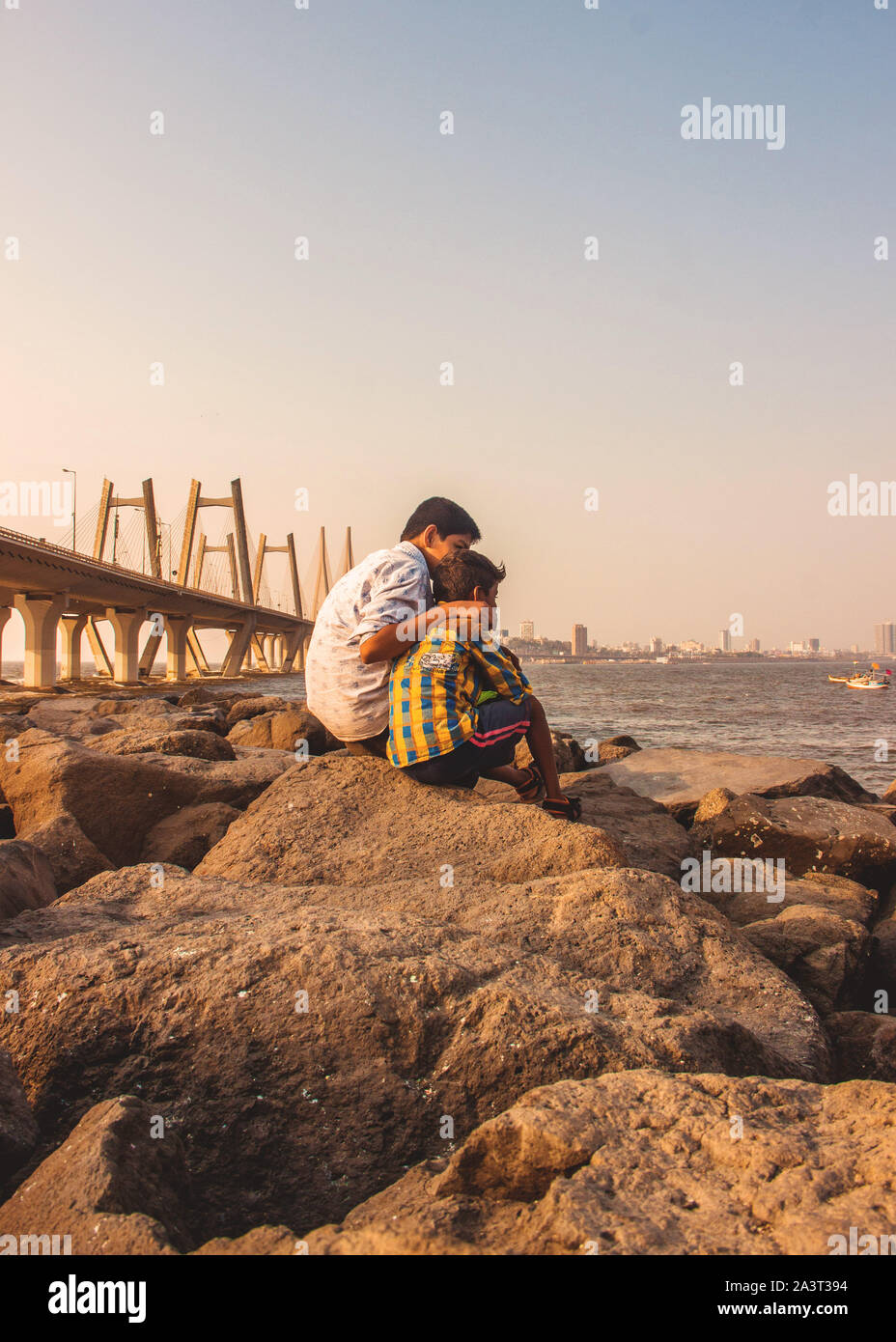 La vita dalla baia. Mumbai. Foto Stock