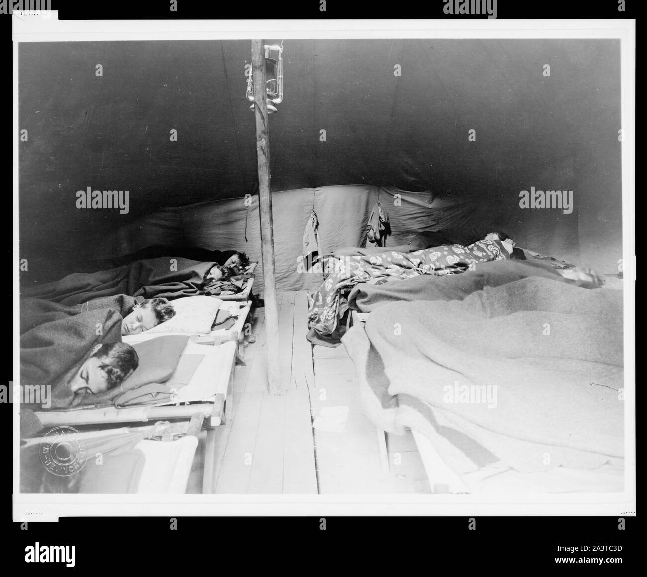 Tenda a prima di sveglia, Camp Ranachqua, BSA Foto Stock