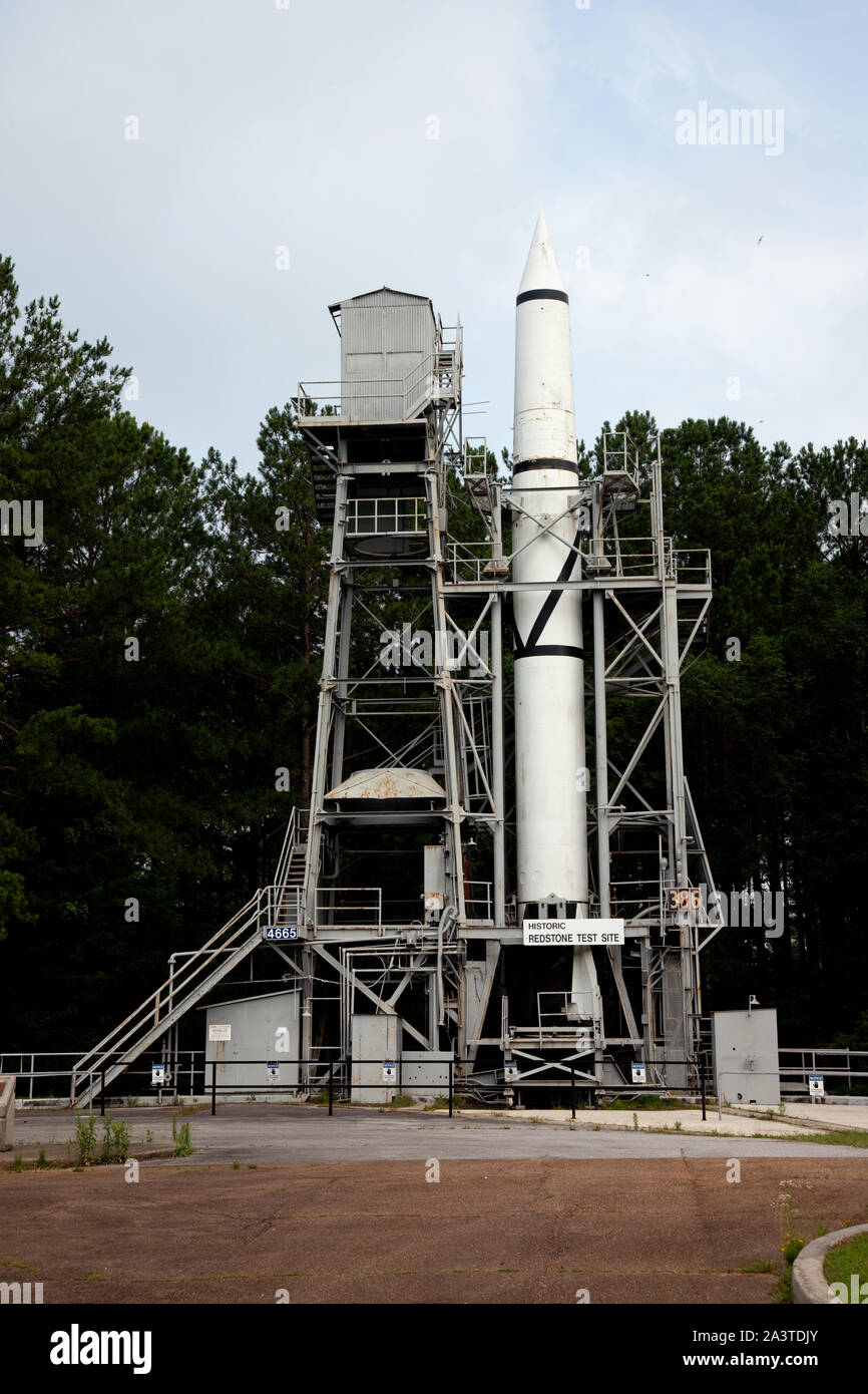 Piattaforma di test, Redstone Arsenal, Huntsville, Alabama Foto Stock