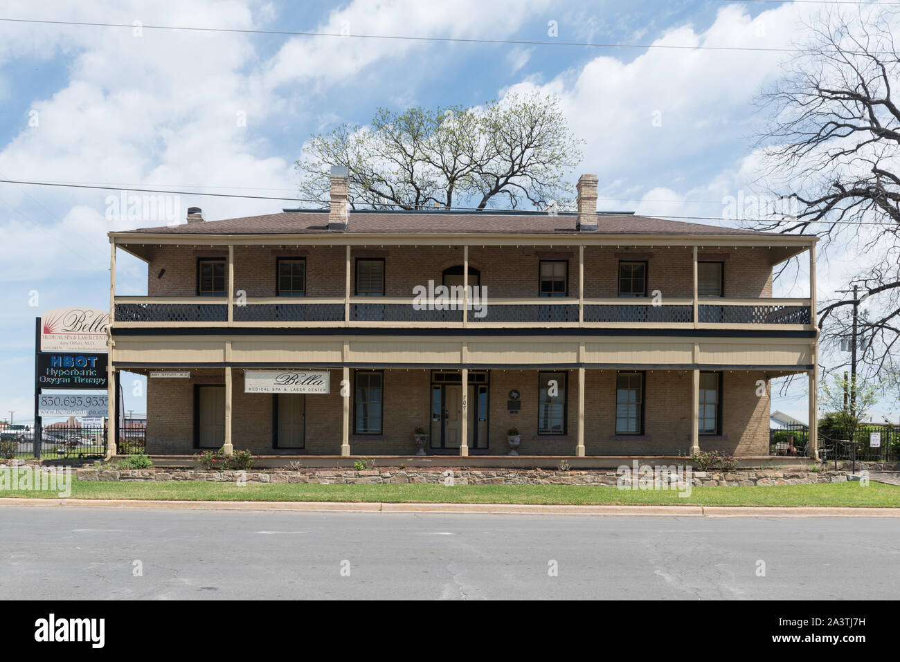 Il 1888-vintage Roper Hotel Edificio in marmo cade nel Texas Hill Country Foto Stock