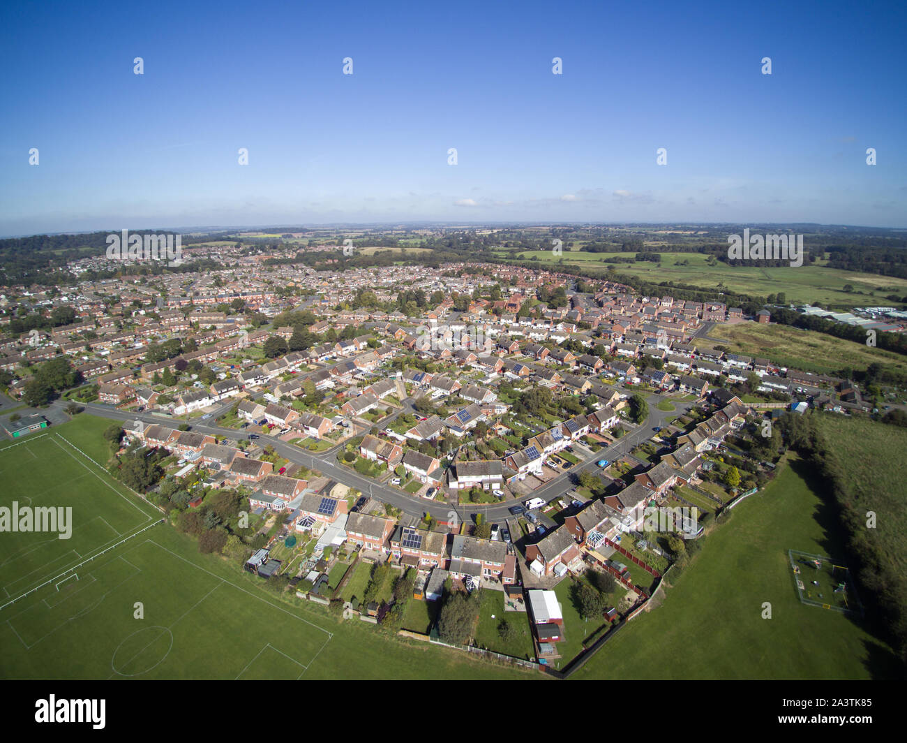 Abitazione sul lato est di Newport Shropshire, TF10, England, Regno Unito Foto Stock